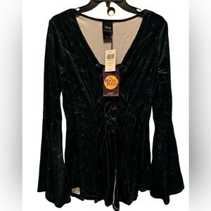 Disney Dark Green Velvet Hocus Pocus Top